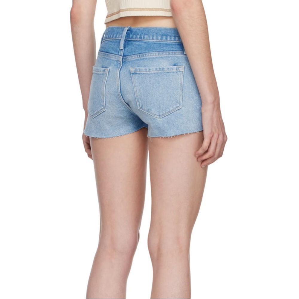 Frame Denim Le Cutoff Cuffed Shorts in Sand Dollar Medium Wash - 26 - Picture 10 of 11